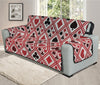 Playing Card Suits Plaid Pattern Print Oversized Sofa Protector