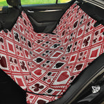 Playing Card Suits Plaid Pattern Print Pet Car Back Seat Cover