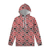 Playing Card Suits Plaid Pattern Print Pullover Hoodie
