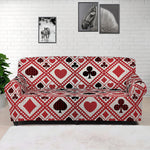 Playing Card Suits Plaid Pattern Print Sofa Cover