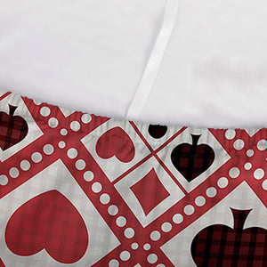 Playing Card Suits Plaid Pattern Print Sofa Cover