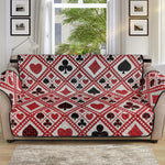 Playing Card Suits Plaid Pattern Print Sofa Protector