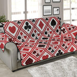 Playing Card Suits Plaid Pattern Print Sofa Protector