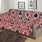 Playing Card Suits Plaid Pattern Print Sofa Protector