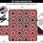 Playing Card Suits Plaid Pattern Print Sofa Protector