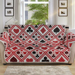 Playing Card Suits Plaid Pattern Print Sofa Protector