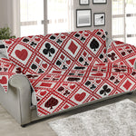 Playing Card Suits Plaid Pattern Print Sofa Protector