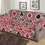 Playing Card Suits Plaid Pattern Print Sofa Protector