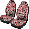 Playing Card Suits Plaid Pattern Print Universal Fit Car Seat Covers
