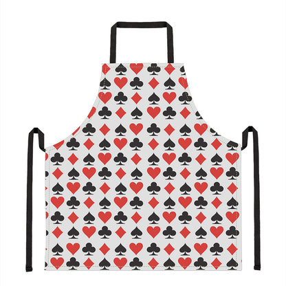 Playing Card Symbols Pattern Print Apron