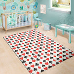 Playing Card Symbols Pattern Print Area Rug