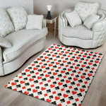 Playing Card Symbols Pattern Print Area Rug