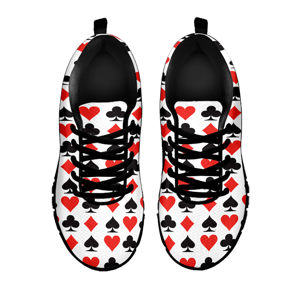Playing Card Symbols Pattern Print Black Sneakers