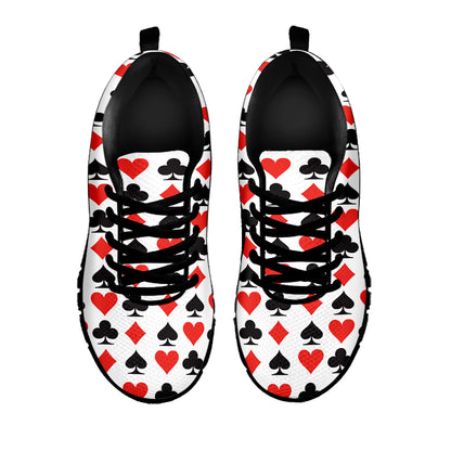 Playing Card Symbols Pattern Print Black Sneakers