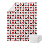 Playing Card Symbols Pattern Print Blanket