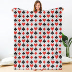 Playing Card Symbols Pattern Print Blanket