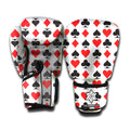 Playing Card Symbols Pattern Print Boxing Gloves
