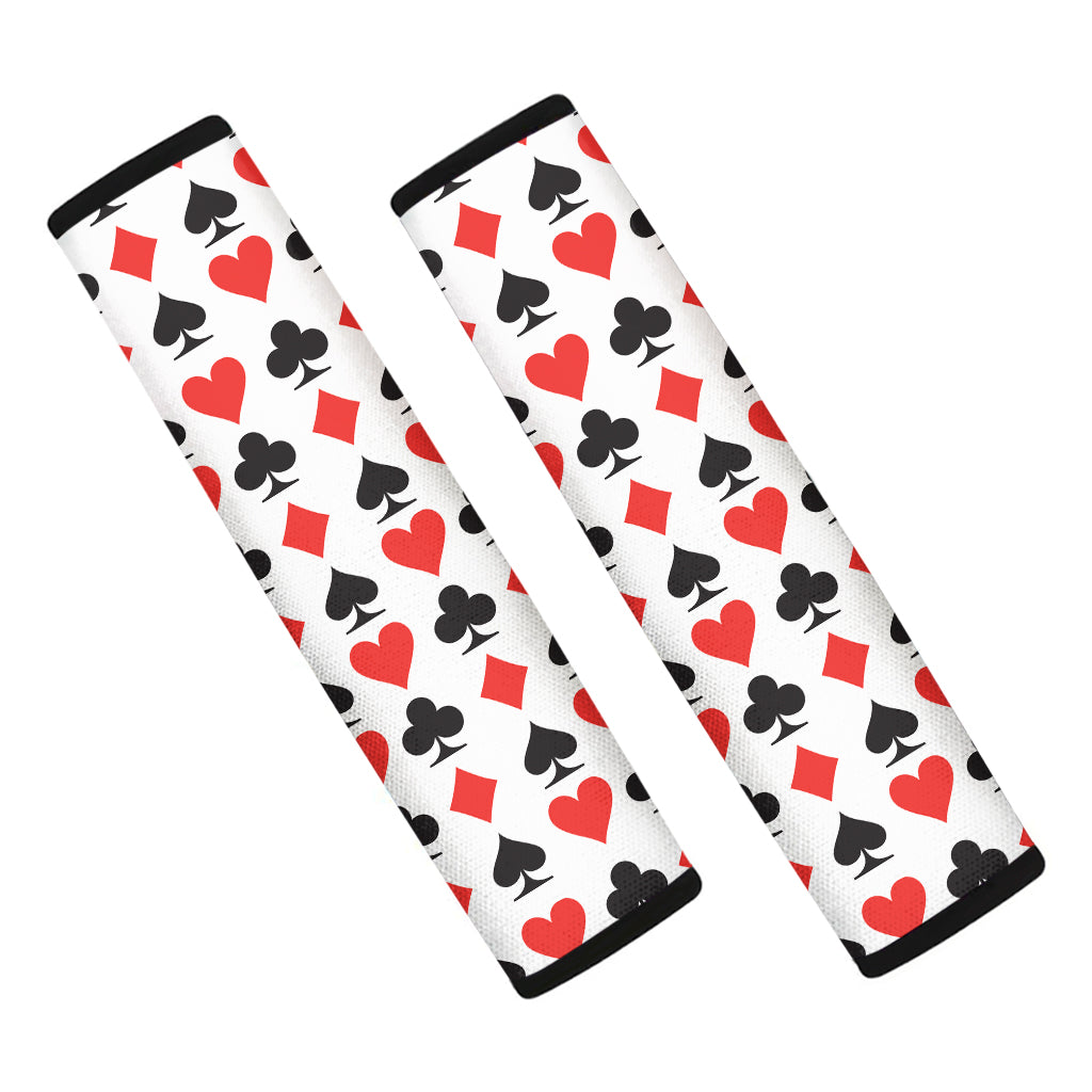 Playing Card Symbols Pattern Print Car Seat Belt Covers