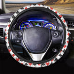 Playing Card Symbols Pattern Print Car Steering Wheel Cover