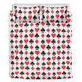 Playing Card Symbols Pattern Print Duvet Cover Bedding Set