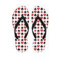 Playing Card Symbols Pattern Print Flip Flops