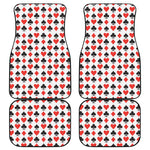 Playing Card Symbols Pattern Print Front and Back Car Floor Mats