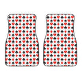 Playing Card Symbols Pattern Print Front Car Floor Mats