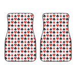 Playing Card Symbols Pattern Print Front Car Floor Mats