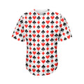 Playing Card Symbols Pattern Print Men's Baseball Jersey