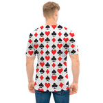 Playing Card Symbols Pattern Print Men's T-Shirt