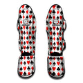 Playing Card Symbols Pattern Print Muay Thai Shin Guards