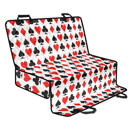 Playing Card Symbols Pattern Print Pet Car Back Seat Cover