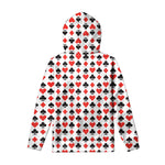 Playing Card Symbols Pattern Print Pullover Hoodie