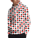 Playing Card Symbols Pattern Print Pullover Hoodie