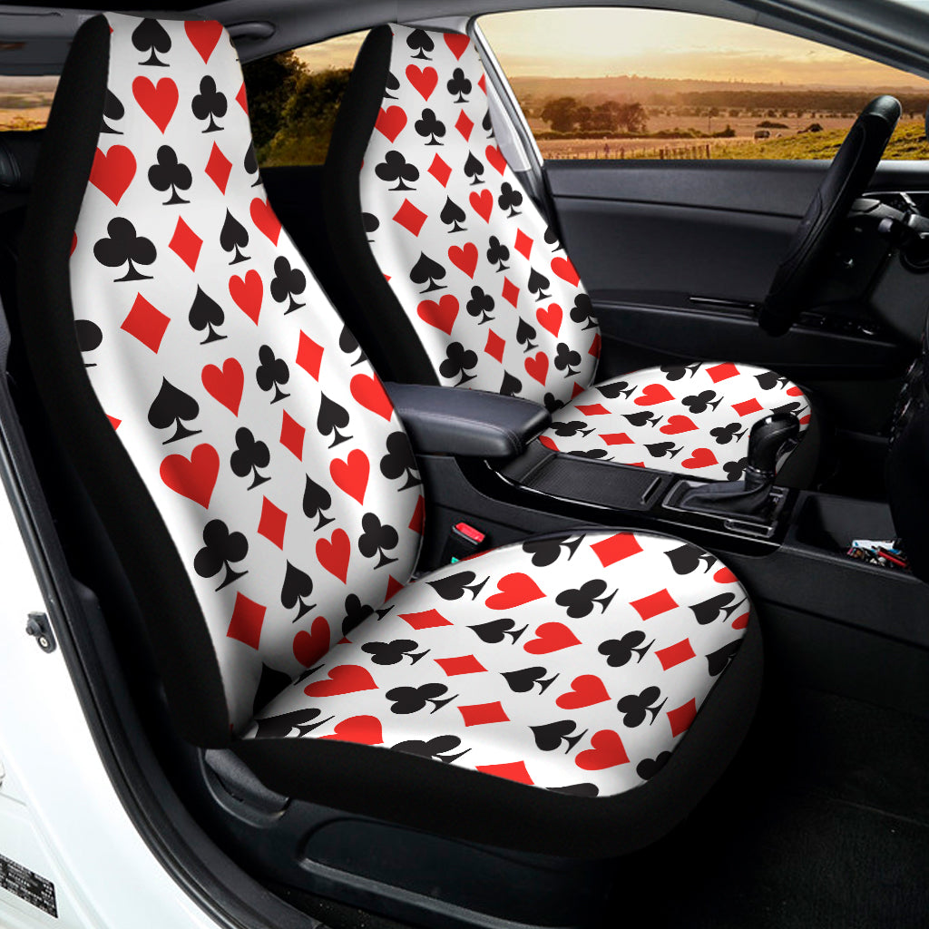 Playing Card Symbols Pattern Print Universal Fit Car Seat Covers