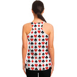 Playing Card Symbols Pattern Print Women's Racerback Tank Top