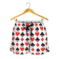 Playing Card Symbols Pattern Print Women's Shorts