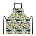 Plumeria Flower Striped Pattern Print Apron