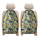 Plumeria Flower Striped Pattern Print Car Seat Organizers