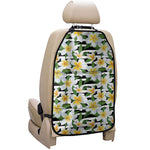 Plumeria Flower Striped Pattern Print Car Seat Organizers