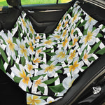 Plumeria Flower Striped Pattern Print Pet Car Back Seat Cover