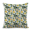Plumeria Flower Striped Pattern Print Pillow Cover