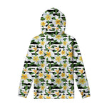 Plumeria Flower Striped Pattern Print Pullover Hoodie