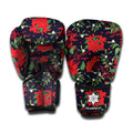 Poinsettia Flower Pattern Print Boxing Gloves