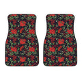 Poinsettia Flower Pattern Print Front Car Floor Mats