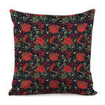 Poinsettia Flower Pattern Print Pillow Cover