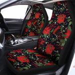 Poinsettia Flower Pattern Print Universal Fit Car Seat Covers
