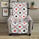 Poker Playing Card Suits Pattern Print Armchair Protector