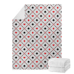 Poker Playing Card Suits Pattern Print Blanket