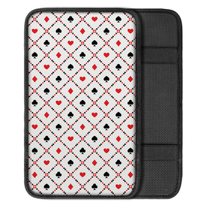 Poker Playing Card Suits Pattern Print Car Center Console Cover